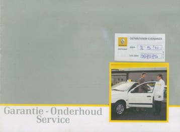 1997 Relault Megane Scenic Serviceboekje Nederlands, Verzenden