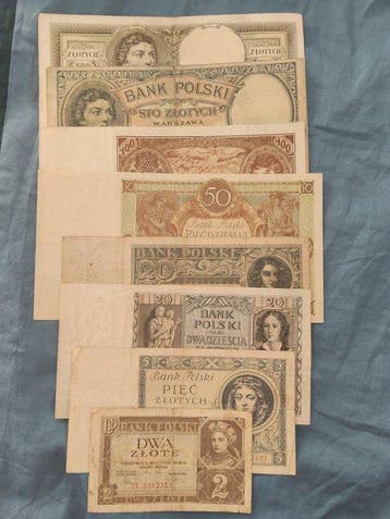 Polen. - 8 banknotes - various dates (Zonder minimumprijs), Postzegels en Munten