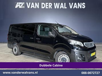 Peugeot Expert | 2.0 BlueHDI 123pk Automaat L3H1 Dubbele, Auto's, Bestelauto's, Automaat, Gebruikt, Euro 6, Zwart