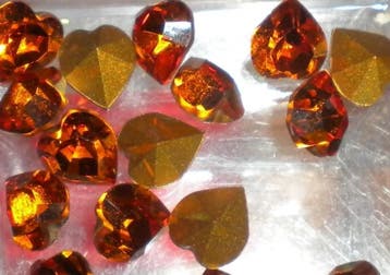 2 x Preciosa puntsteen hart 6,6 x 6 mm – topaas, Ophalen of Verzenden, Nieuw, Overige typen