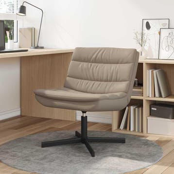 vidaXL Draaistoel Cappuccino 63 x 75 x 76 cm Kunstleer, Verzenden, Nieuw, Bruin