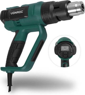 2dekans | VONROC PRO Heteluchtpistool – 2000W – LCD-display, Ophalen of Verzenden, Zo goed als nieuw
