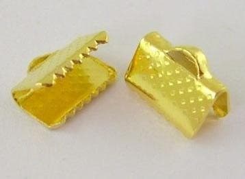 10 x Lint- of veterklemmen 13 x 8 x 5 mm – gat 2 mm – go, Ophalen of Verzenden, Nieuw, Overige typen