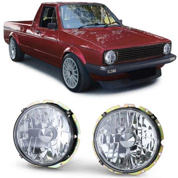Koplampen Chroom VW Caddy 1 CS091, Nieuw, Volkswagen