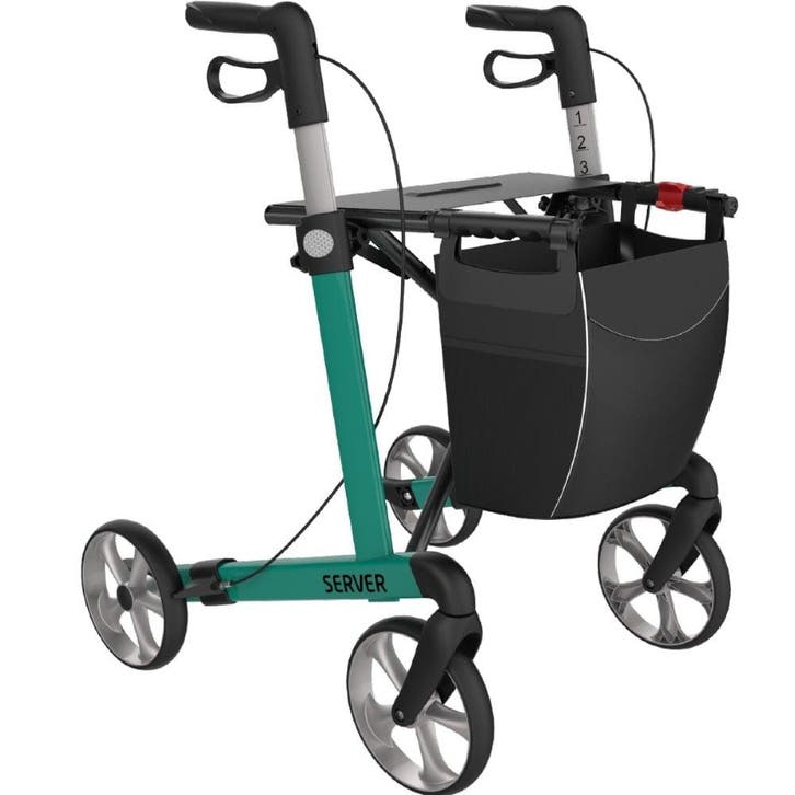 Rehasense Server lichtgewicht rollator STANDARD - Turquoise, Diversen, Rollators, Ophalen of Verzenden