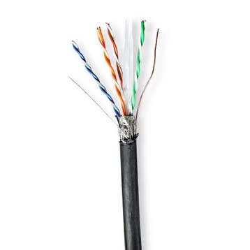 Internetkabel buiten PE Cat6 kabel S/FTP koperkern 305 meter, Verzenden, Nieuw