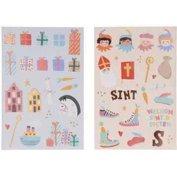 Stickervellen Sint & Piet Cartoon, Ophalen of Verzenden, Nieuw