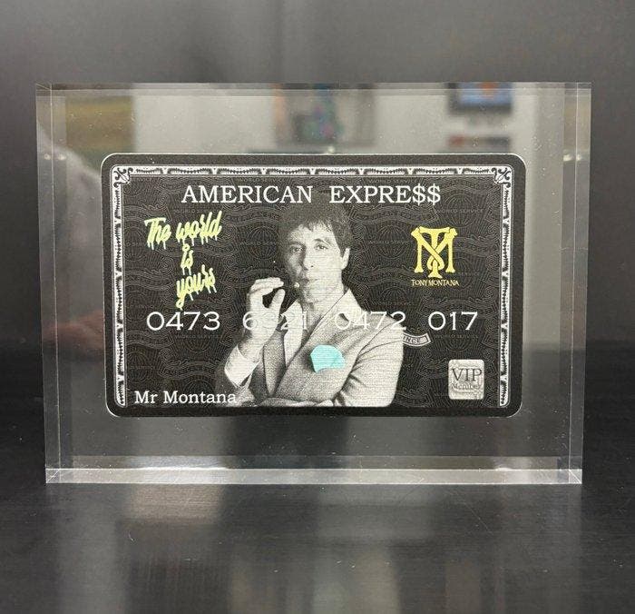 N.Nathan - Plexi Card MR. TONY MONTANA, Antiek en Kunst, Kunst | Designobjecten