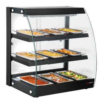 GGM Gastro | Warmhoudvitrine - 648mm - 1,16kW - 3 niveaus -, Verzenden, Nieuw in verpakking