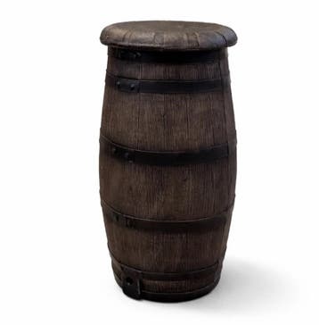 Barrel barkruk – | Houtlook & onderhoudsvrij kunststof, Verzenden, Nieuw