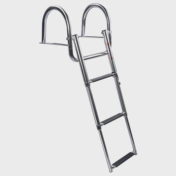RVS Instapladder Boot 3 Treden - Inklapbaar & Uitschuifbaar, Verzenden, Nieuw