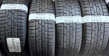 4x215-55-17 Firestone Winter 2x5.5 2x5m€40Per Band 215 55 16, Ophalen, 16 inch, Band(en), Personenwagen