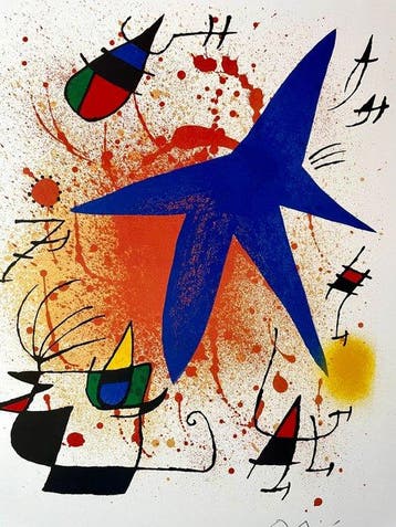 Joan Miró (after) - Litographie I (1972) - Jaren 1990, Antiek en Kunst