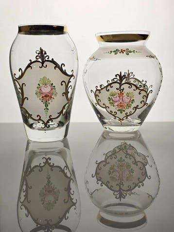 Crystalex - Hand painted - Vaas (2) - Glas