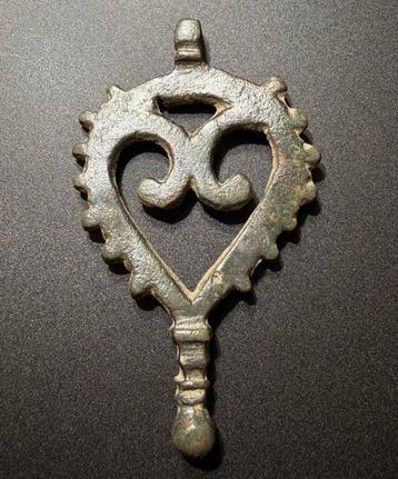 Viking periode Brons Exclusieve grote opengewerkte hanger