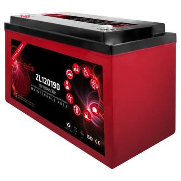 Zenith AGM Deep Cycle accu | ZL120190 | 12V 130Ah, Ophalen of Verzenden, Nieuw