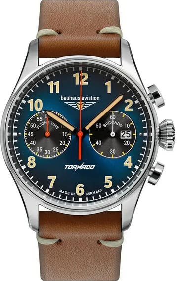 Bauhaus 2772-3 Aviation Tornado chronograaf horloge, Overige merken, Staal, Verzenden, Polshorloge