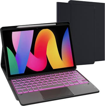 Xiaomi Redmi Pad SE Keyboard Case | RGB | Laatste Stuk!, Computers en Software, Tablet-hoezen, Xiaomi Redmi Pad SE 11 inch, ROOFEI