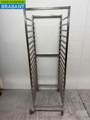 RVS Gastro M Gelaste Regaalwagen 18 x 2/1 GN Horeca, Ophalen of Verzenden, Nieuw zonder verpakking