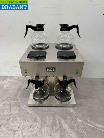 RVS HCB Dubbele Koffiezetapparaat Koffiemachine 2 x 1,8, Ophalen of Verzenden, Nieuw zonder verpakking