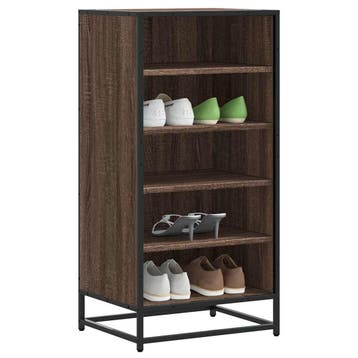 vidaXL Schoenenrek 48x38x97,5 cm bewerkt hout bruin, Huis en Inrichting, Kasten | Schoenenrekken, Verzenden, Nieuw