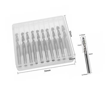 Micro ball nose frezenset in box (3.175 mm), Doe-het-zelf en Verbouw, Ophalen of Verzenden, Nieuw
