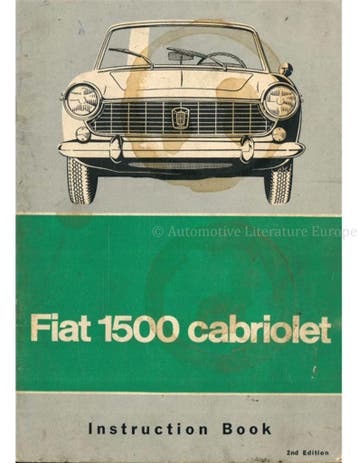 1961 FIAT 1500 CABRIOLET (TYPE 118H) INSTRUCTIEBOEKJE