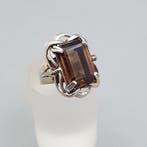 Zilver, Art Deco, Rook Topaas(Getest) - Ring