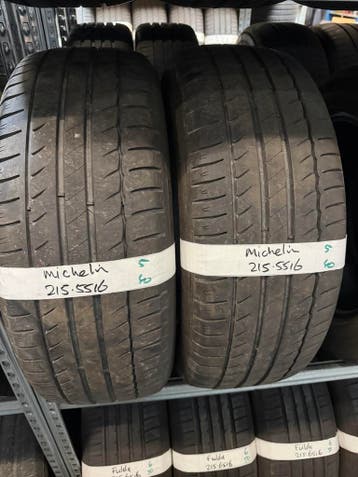 215-55-16 Michelin Zomerbanden 5mm Incl Montage 215 55 16, Ophalen, 16 inch, Band(en), Personenwagen