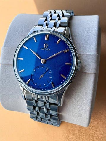 Omega - Jumbo - Gilt Blue Dial & Rose Indices - Ultra Rare, Nieuw