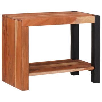 vidaXL Boekenkast Bruin 50 x 30 x 40 cm Massief Acaciahout, Huis en Inrichting, Minder dan 50 cm, Verzenden, Nieuw, Minder dan 100 cm