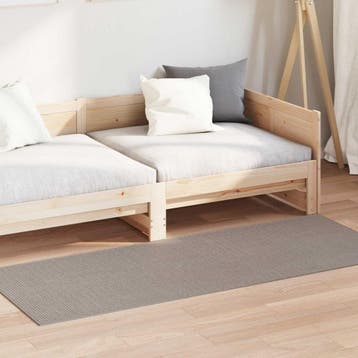 vidaXL Binnen kleed LUGO Crème en Taupe 200 x 80 cm, Verzenden, Nieuw, Crème