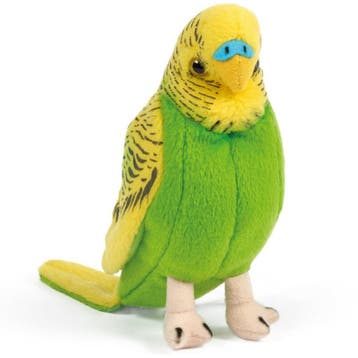 Living Nature grasparkiet knuffel - pluche - groen - 14 cm, Verzenden, Nieuw