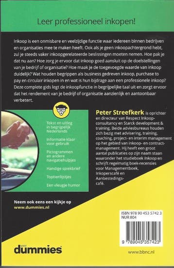 Inkopen voor Dummies / Voor Dummies 9789045357423, Verzenden, Gelezen, Peter Streefkerk
