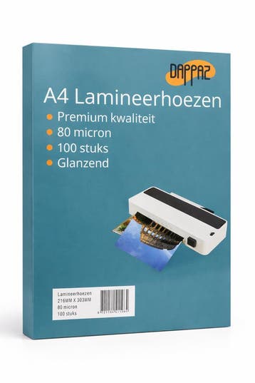 Lamineerhoezen A4 - 100 stuks - 125 micron en 80 Micron, Boeken, Hobby en Vrije tijd, Verzenden, Nieuw