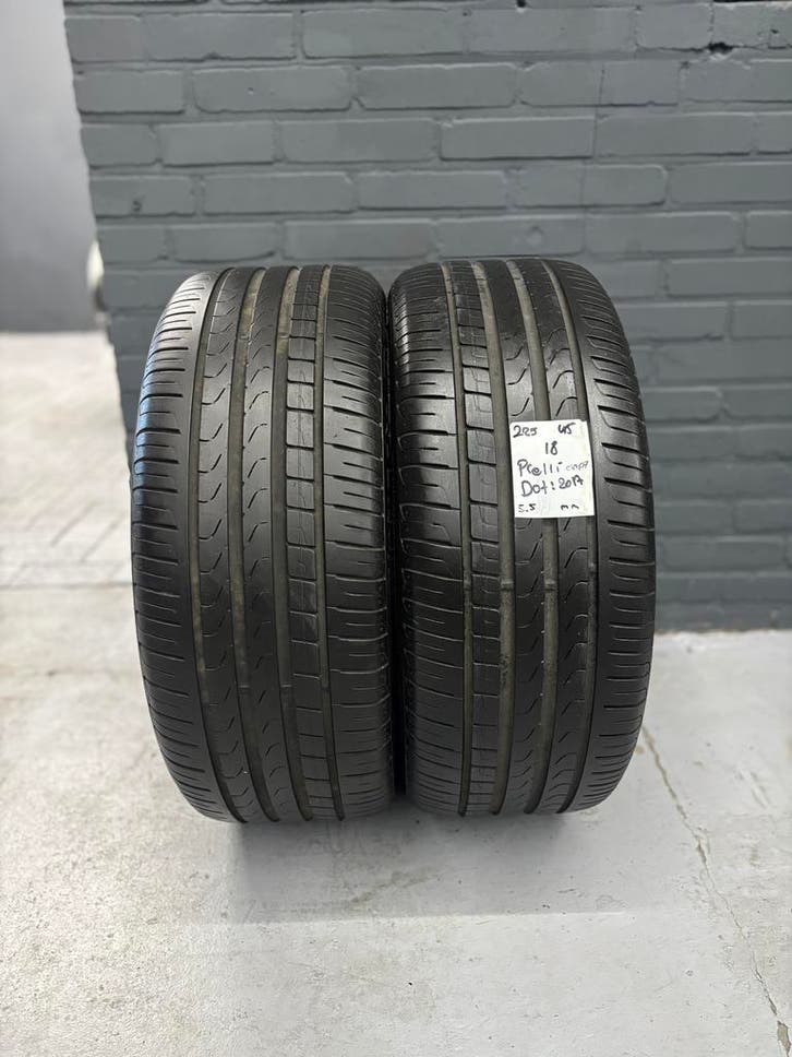 225/45/18 PIRELLI CINTURATO P7 5,5MM 2 STUKS €140,- (4817), Auto-onderdelen, Banden en Velgen, 18 inch, Zomerbanden, 225 mm, Personenwagen