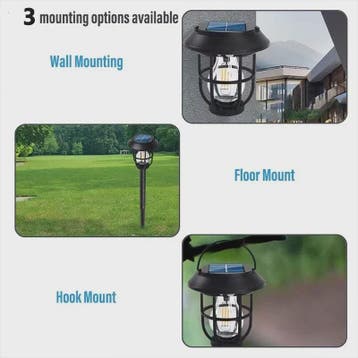 Solar Buitenlamp met Hangende Lantaarn - Decoratieve Tuinver, Verzenden, Nieuw