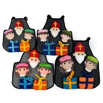 Sint en Piet Schort Haken met Cadeaus - Haakpret Anja Toon, Ophalen of Verzenden, Nieuw