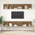 vidaXL Tv-meubelset 4 pcs Artisan Eiken 37 x 37 x 107 cm, Minder dan 50 cm, Verzenden, 100 tot 150 cm, Nieuw