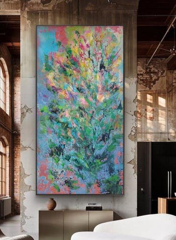 Laura Capellini -  SILENCE DU FEUILLAGE (XL) Acrylic on