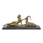 sculptuur, Beautiful Bronze Sculpture of an Amazone with