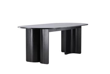 Ovale Eettafel Tyson 220x100 cm Eikenhout Zwart Fineer Jorn, Verzenden, Nieuw