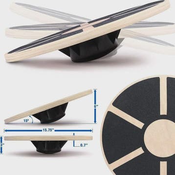 Houten Wobble Balansbord - Non-Slip Fitness & Yoga Oefenbord, Verzenden, Nieuw