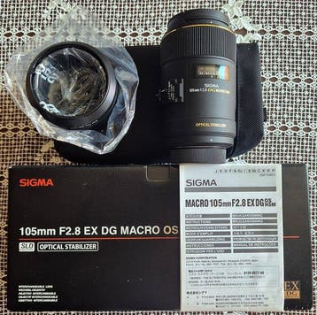 Sigma 105mm F2,8 EX DG Macro OS HSM Macrolens, Nieuw