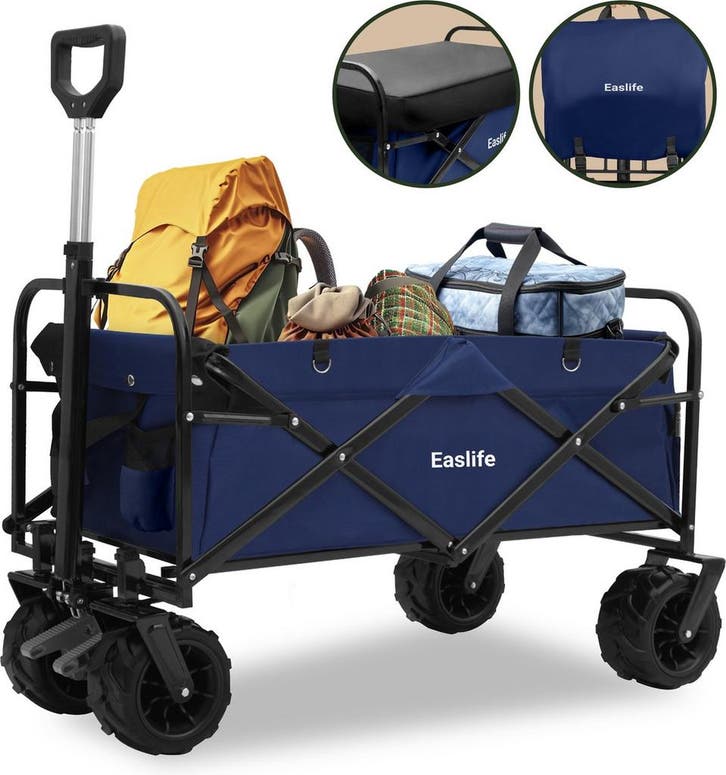 EasLife Bolderkar - Opvouwbaar - Bolderwagen - met Regen, Caravans en Kamperen, Bolderkarren, Nieuw, Ophalen of Verzenden