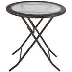 TRUUSK Campingtafel - Vouwbaar - Rond Ø68cm - Rattandecor -, Verzenden, Nieuw