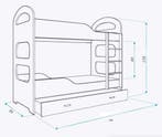 Kinder Stapelbed | Tijdloos Design | Premium | OP=OP, Nieuw, 70 tot 85 cm, Ophalen of Verzenden, Hoogslaper of Stapelbed