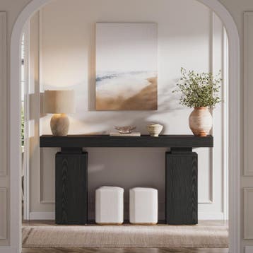 Zwarte Console Tafel 160cm - Stijlvolle Entree- en Halmeubel, Verzenden, Nieuw