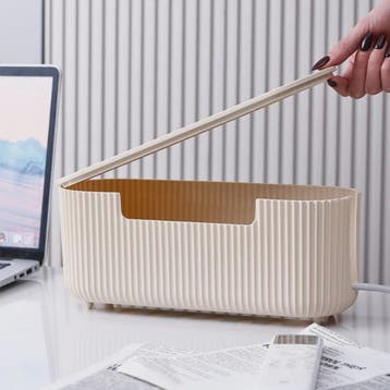 Stijlvolle Kabel Organizer Box met Deksel - Orde op Bureau e, Verzenden, Nieuw
