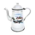 Brocante emaille koffiekan